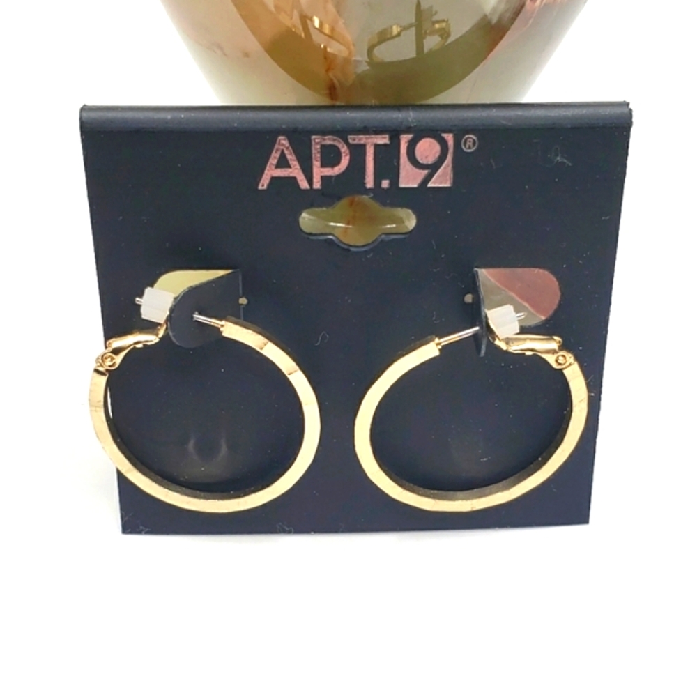Apt. 9 Gold Hoop Earrings NWT